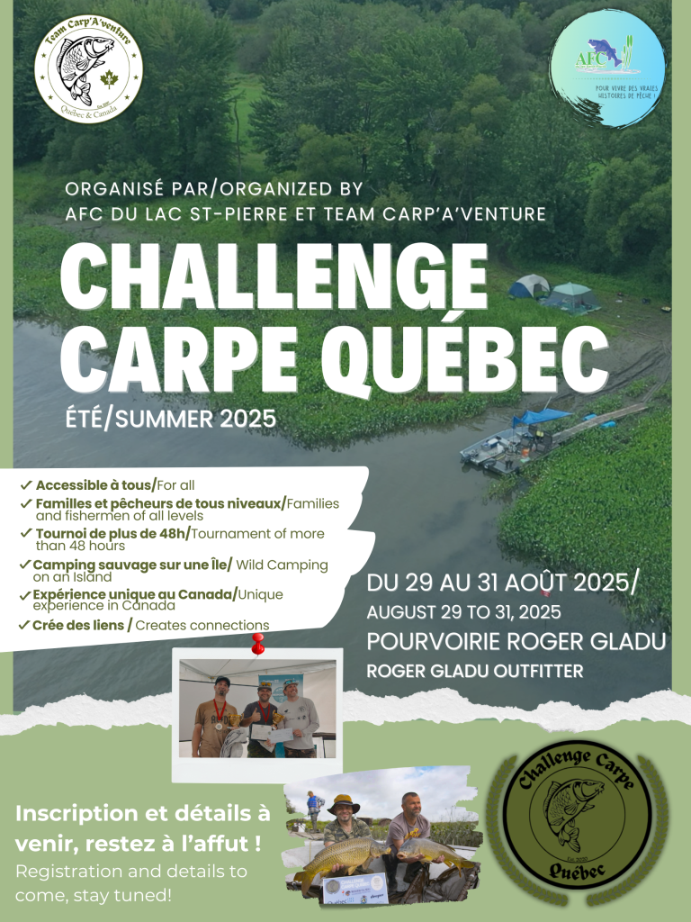 Affiche promotionnelle du Challenge Carp(e) Québec 2025